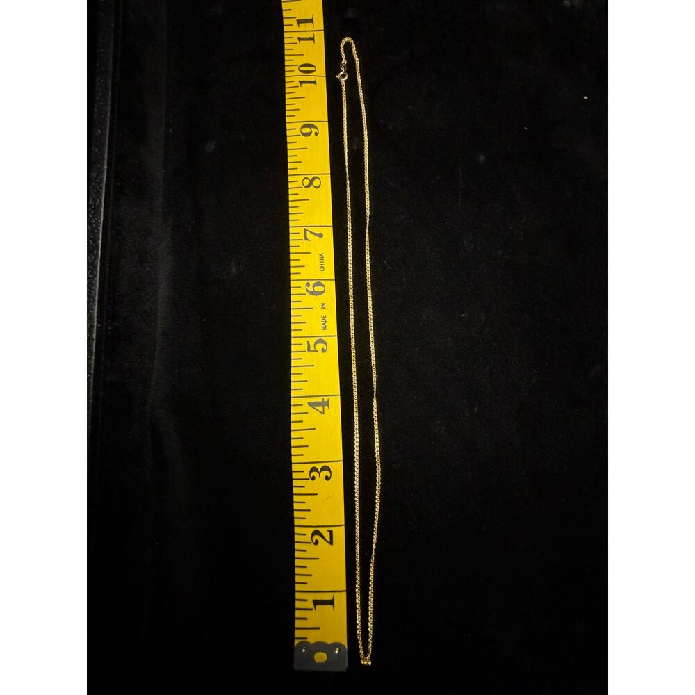 Solid 10k Yellow Italian Gold Nona Link Chain Necklace 22" Long 2mm Wide - Picture 8 of 8